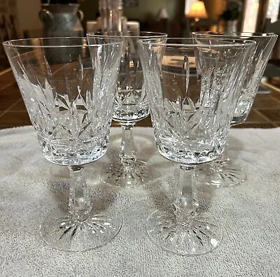 $75 • Buy 4 Waterford Crystal Rosslare 6 3/4  Water Goblets ~ Euc