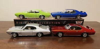 Lot Of 4 New Motor Max 1969 Pontiac GTO The Judge Customized Die Cast Set 1:24 • $49.99