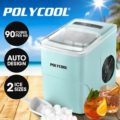 POLYCOOL 2L Ice Cube Maker Machine Portable Countertop Home Benchtop Green Small • $166