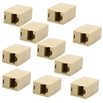 $3.96 • Buy 10Pcs RJ45 Female-Female Network Ethernet LAN Connector Adapter Coupler Extender