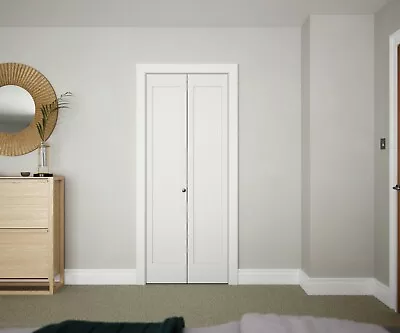 Shaker 2 Panel White Primed Bi-Fold Internal Door • £87