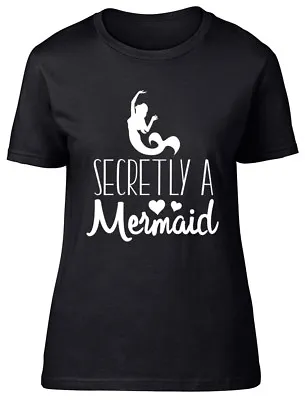 Secretly A Mermaid Womens Ladies Fitted T-Shirt • £8.99