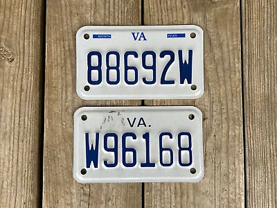 Two (2) Vintage Virginia Va Motorcycle License Plate Tag Honda Suzuki Harley HD • $23.95