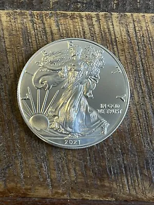 $38 • Buy 2021 Silver Eagle Liberty One Dollar 1 OZ Fine Silver USA BU