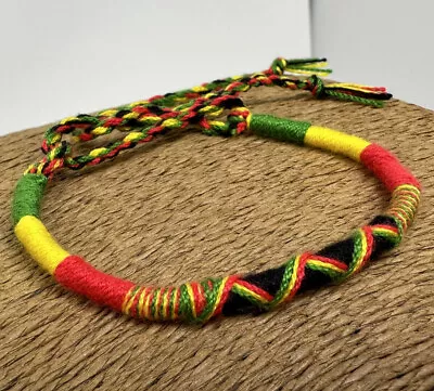 Rasta Braided Bracelet Reggae Bracelet Rastafari Bracelet Jamaican Boho Bracelet • $10.95