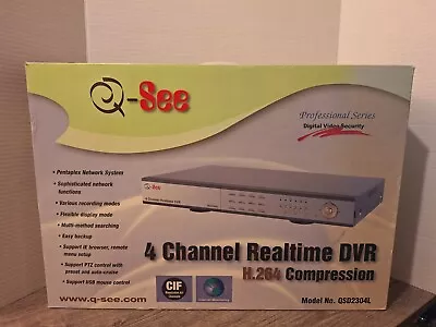 Digital Video Security System Q-See 4 Channel DVR -No Remote • $65