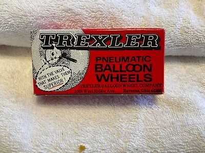 TREXLER MODEL AIRPLANE PNEUMATIC BALLOON WHEELS TIRES SIZE 1 One Pair NOS • $15