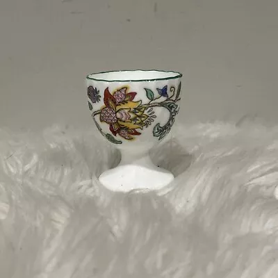 Minton Haddon Hall Green Rim MINI Single Egg Cup Bone China • $12