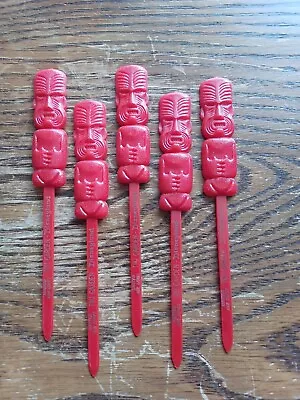 Vintage Disneyland Tiki Garden United Airlines Swizzle Sticks Lot Of 5 • $25