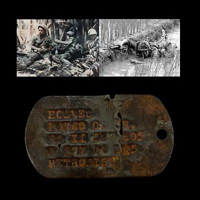 RARE! Vietnam War TET OFFENSIVE Rice Paddy Battlefield U.S. Infantry Dog Tag • $276.25