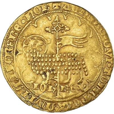 [#342747] Coin France Jean II Le Bon Mouton D'or 1355 EF(40-45) Gold Dupl • $4273.50