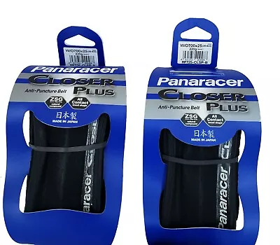 2PK Panaracer CLOSER PLUS BLACK 700 X 25 Flat Guard Folding Road Bike Race Tires • $54.48