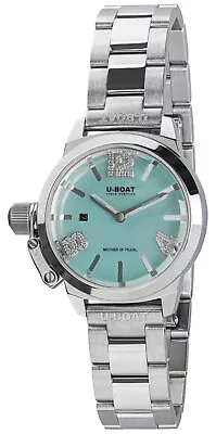 U-Boat Classico Lady' Mother Of Pearl 'Aquamarine Ref 8900 Unworn • $1695.80