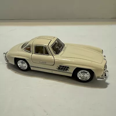 Kinsmart 1954 Mercedes Benz 300 SL 1/36 Scale Cream Diecast Pull Back Toy Car • $7.99