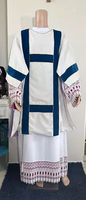 White And Blue Vintage DALMATIC 40” • $109.48