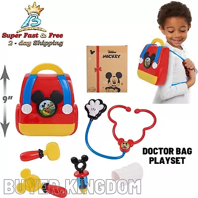 Doctor Bag Playset With Light Sounds Stethoscope Syringe Mickey Mouse Gift Toy • $28.77