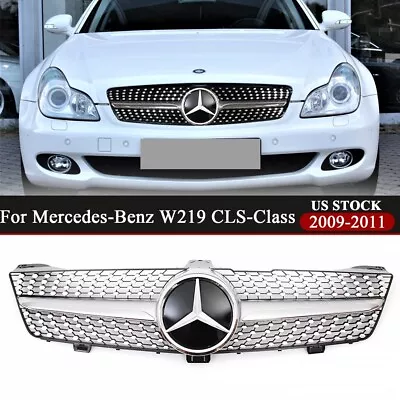 Chrome Diamond Grille Grill For Mercedes Benz W219 CLS350 CLS500 CLS550 2009-11 • $79.24