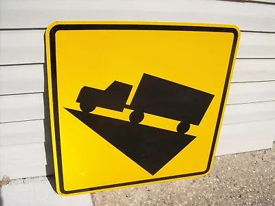 Genuine Authentic NEW Street Sign - Truck / Hill Symbol 30  X 30  • $59.99