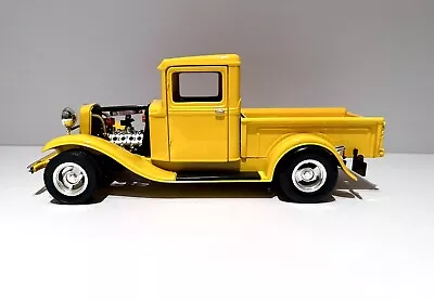 Road Legends 1934 Ford Pick Up Pro Street Yellow  1:18 Scale Diecast Truck • $32.77