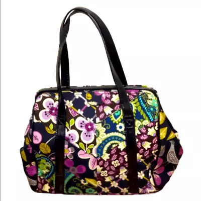 Vera Bradley Frame Satchel In Floral Nightengale • $28