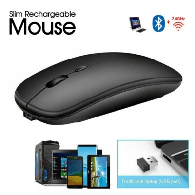 $11.29 • Buy Optical Wireless Bluetooth 5.1 Slim Rechargeable Mouse For Laptop, Mac，iPad