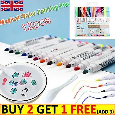 £5.99 • Buy Magical Water Painting Pen Magic DIY Doodle Drawing Pens 8/12Color Child Gift UK