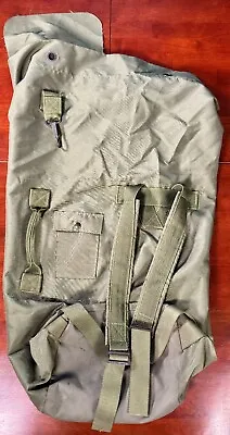 US Army Duffle Bag Green Canvas Military 24x36 • $5