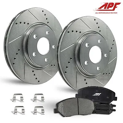 Front Drill/Slot Zinc Brake Rotors + Ceramic Pads For Ford Crown Victoria 06-11 • $200.54