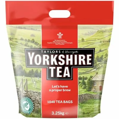 Yorkshire Tea Bags 3.25Kg (1040 Teabags) • £35.25