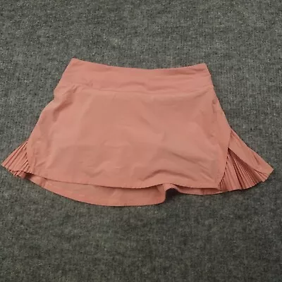 Lululemon Skirt Womens 4 Pink Peach Play Of The Pleats Athleisure Run Gym Tennis • $35.77