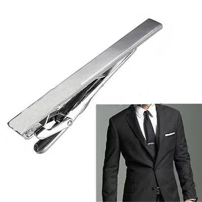 Gentleman Silver Metal Simple Practical Plain Necktie Tie Clip Bar Clasp USA • $6.50