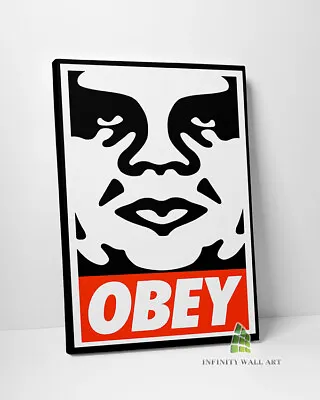 OBEY GIANT Canvas Art Wall Art Abstract Pop Art Print Picture Canvas Decor -D102 • £9.41