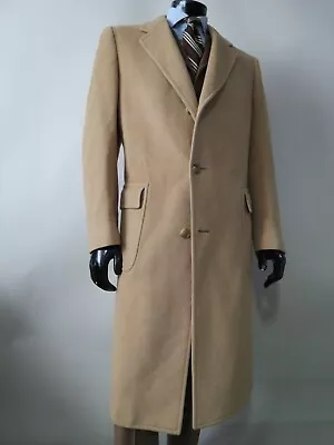 $569 • Buy VTG Chipp New Have J Press Union Made Mongolian Camel Hair Polo Top Coat 42 L