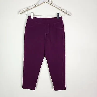 TEA COLLECTION Pants Girls 8 Mulberry Purple Weekender Capri Leggings Girl's • £14.46