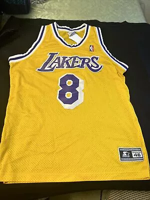 Kobe Bryant Los Angeles Lakers Starter Jersey Home Gold Purple Size 46 Medium • $200