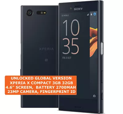 $357.62 • Buy SONY XPERIA X COMPACT F5321 3/32gb Hexa Core 23mp Fingerprint 4.6  Android 8 4g