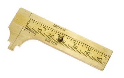 2.5  63mm Brass Sliding Vernier Caliper Gauge Measuring Scale Ruler SAE & Metric • $9.49