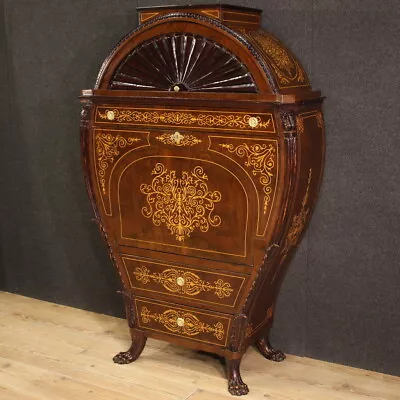 Secretaire Inlaid Antique Style Biedermeier Bureau Furniture Desk 20th Century • $12050