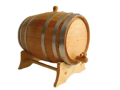 3 Liter Steel Band Oak BARREL / CASK For Whiskey Tequila Wine Bourbon • $49
