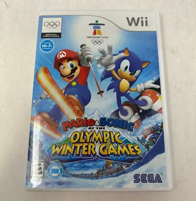 Case And Manual Only NO GAME Mario Sonic Olympic Winter Games 2010 Nintendo Wii • $7.95