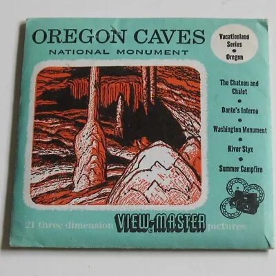 View-Master 3-Reel Packet  S3D Scarce Drawing Type Oregon Caves Viewmaster • $24