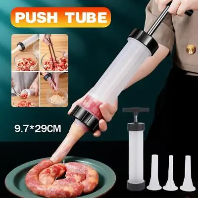 $14.39 • Buy Sausage Machine Meat Filler Stuffer Salami ​Maker Funnel Hand Operated AU SELLER