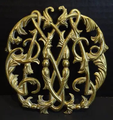 Virginia Metalcrafters Colonial Williamsburg Cypher Trivet Solid Brass CW10-14 • $16.99