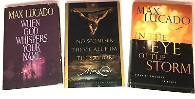 Lot Of 3 Books By Max Lucado - Eye Of The Storm- No Wonder They Call Him Savior+ • $12.99