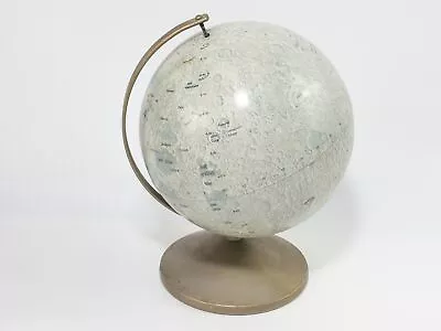 Vintage Replogle 6  Inch Lunar Metal Globe Of The Moon 1960s W/ Stand Read • $46.74