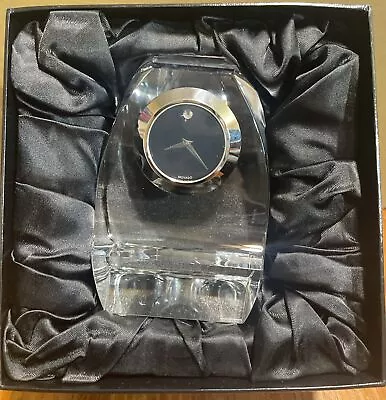 Movado Crystal Desk Clock 3 ×4 .      “C” • $85