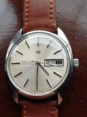 Very Rare Mens Baylor Day Date Automatic Fully Working Serviced&Timed • £110