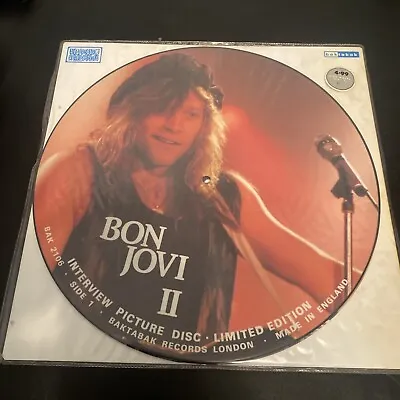 BON JOVI - Interview II. UK Limited Edition 12  Picture Disc.  VG+ • £16