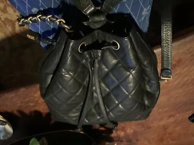 Chanel  Vintage Black Backpack DAMAGE Please Read • $1350