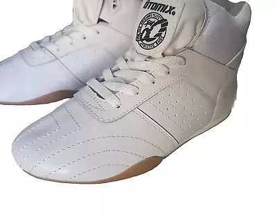 Otomix M104 Classic Body Building Weight Lift MMA Shoe White Leather M 7  W 8.5 • $19